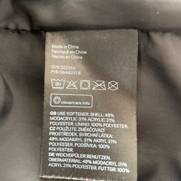 SOLD - Black Faux  Fur Jacket - Picture 4 of 4